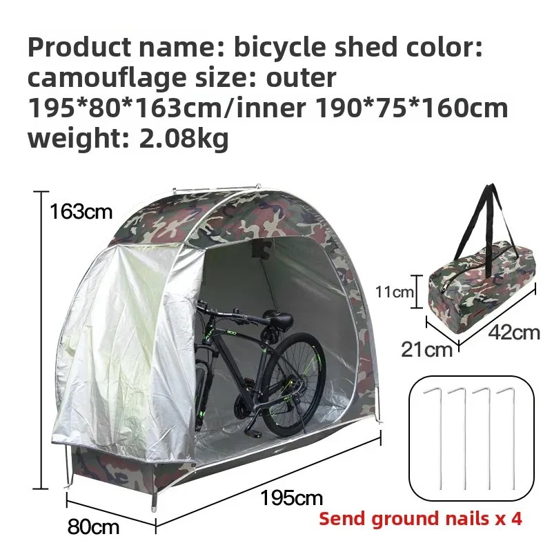 Cycling Gear Needed - 휴대용 야외 자전거 보관 텐트, 두꺼운