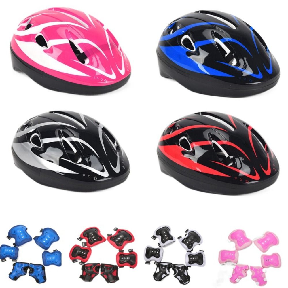 Cycling Safety Gear For Kids - 어린이 헬멧 무릎 팔꿈치 패드 손목