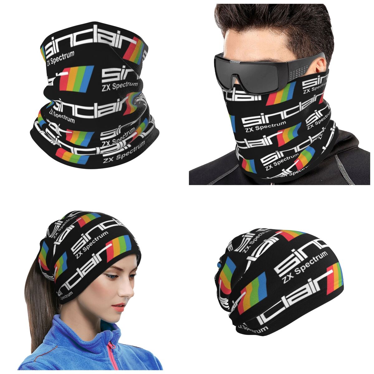 Cycling Headwear - ZX 스펙트럼 반다나 넥 커버 프린트
