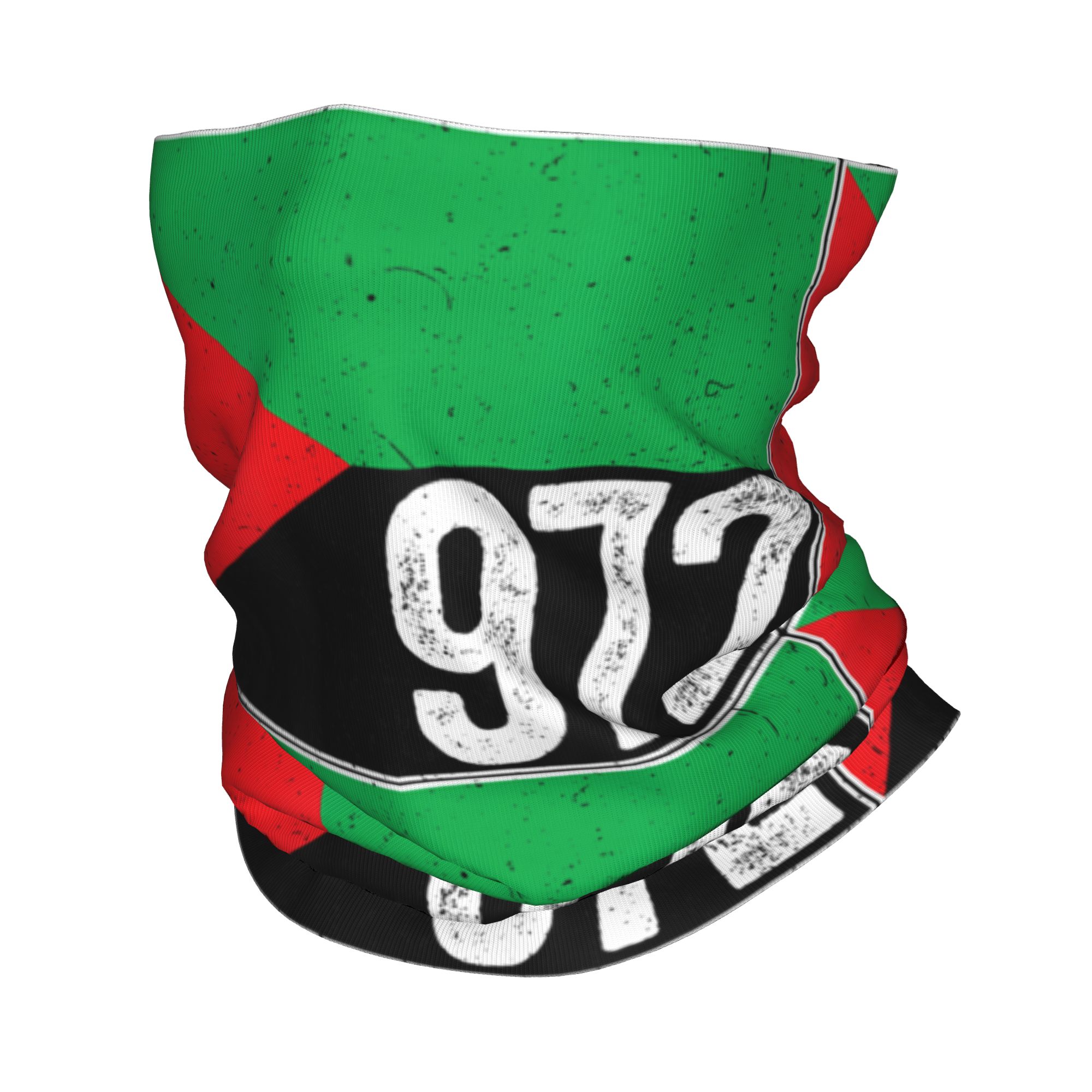 Cycling Headwear - Martinique 972 Madinina Flag Bandana 넥