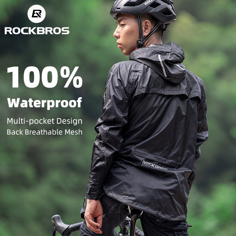 Cycling Gear Rain - ROCKBROS 남성용 방수 사이클링 레인 코트,