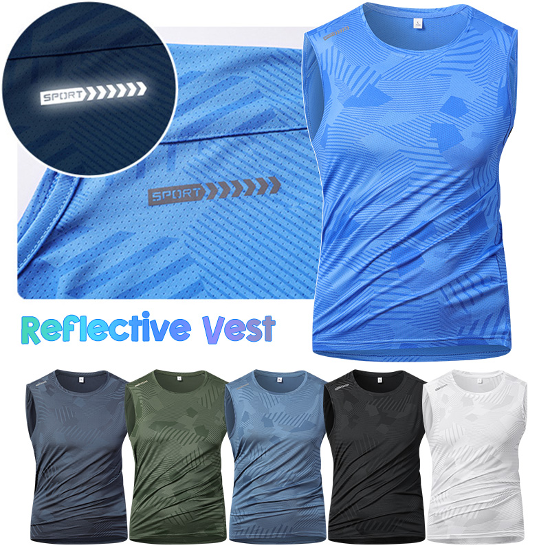 남성용 반사 조끼 여름 통기성 아이스 실크 피트니스 스 - Reflective Cycling Vest 리뷰 및 가격