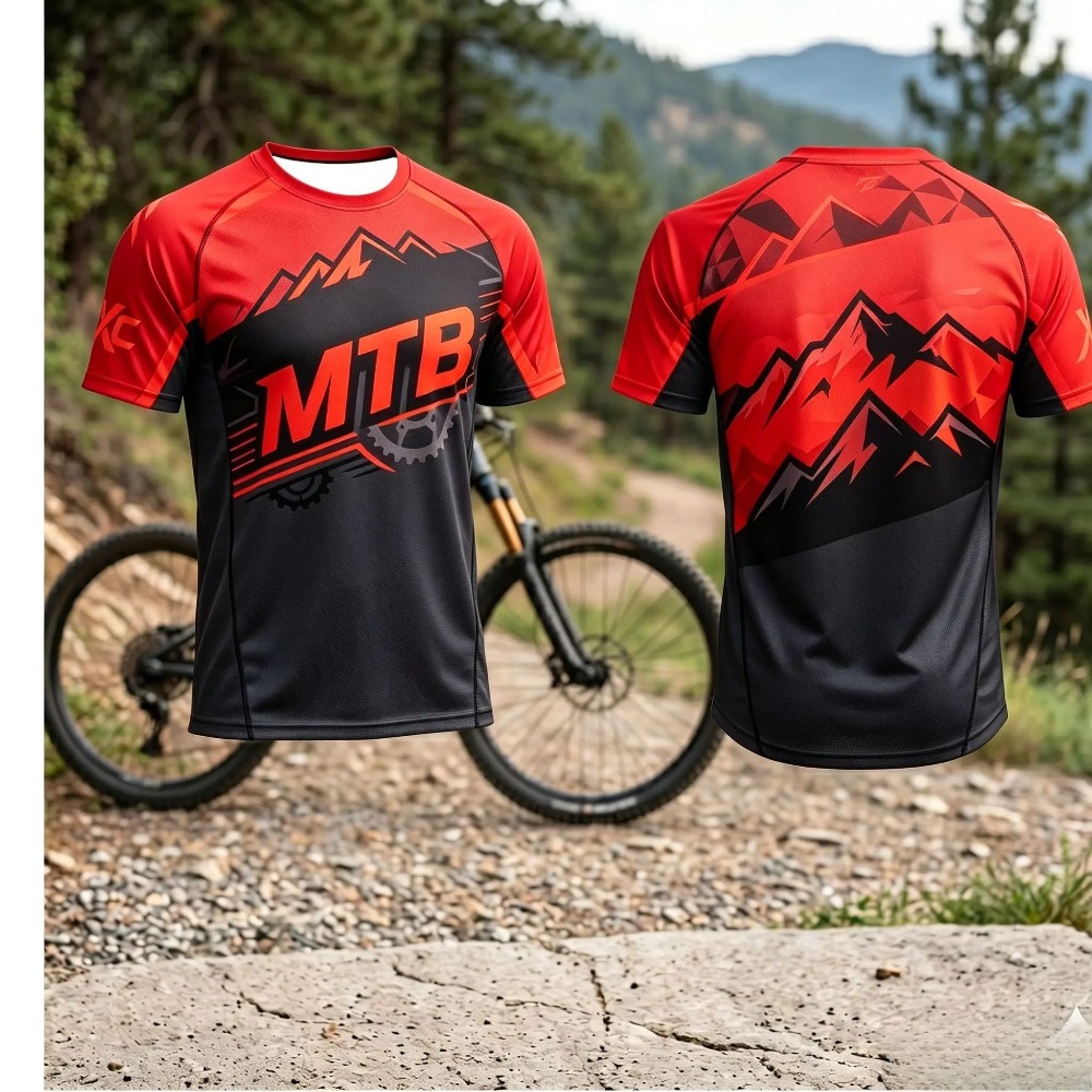 마운틴 MTB 기어 프린트 남성용 속건 티셔츠 통기성  - Xc Cycling Gear 리뷰 및 가격