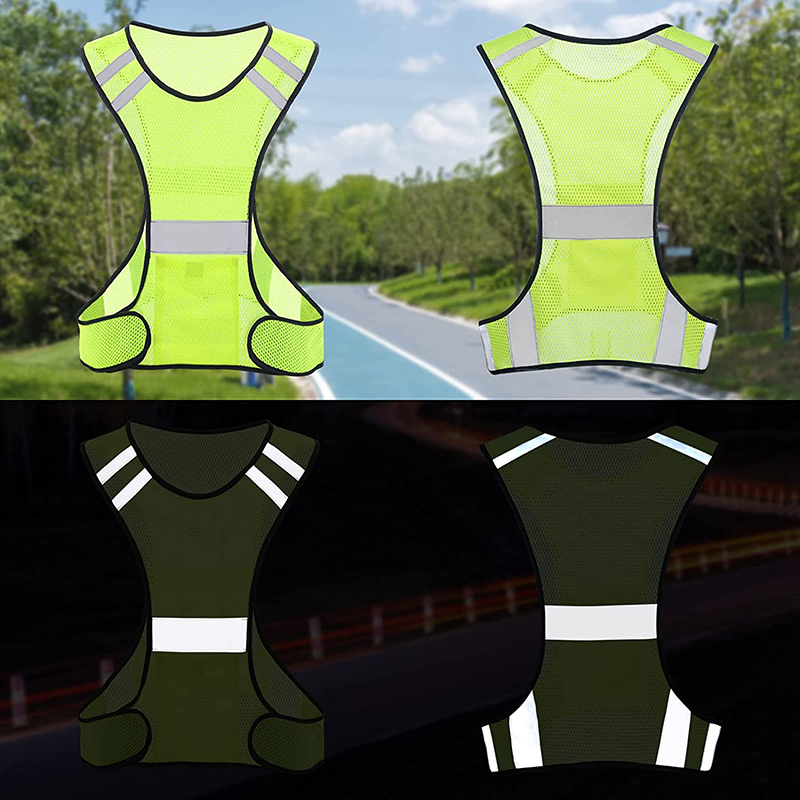 가시성 형광 메쉬 반사 안전 조끼 야간 달리기 및 사이 - Reflective Cycling Vest 리뷰 및 가격