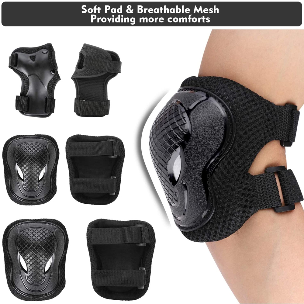 6개 어린이 무릎 패드 팔꿈치 패드 보호대 세트 롤러  - Cycling Safety Gear For Kids 리뷰 및 가격