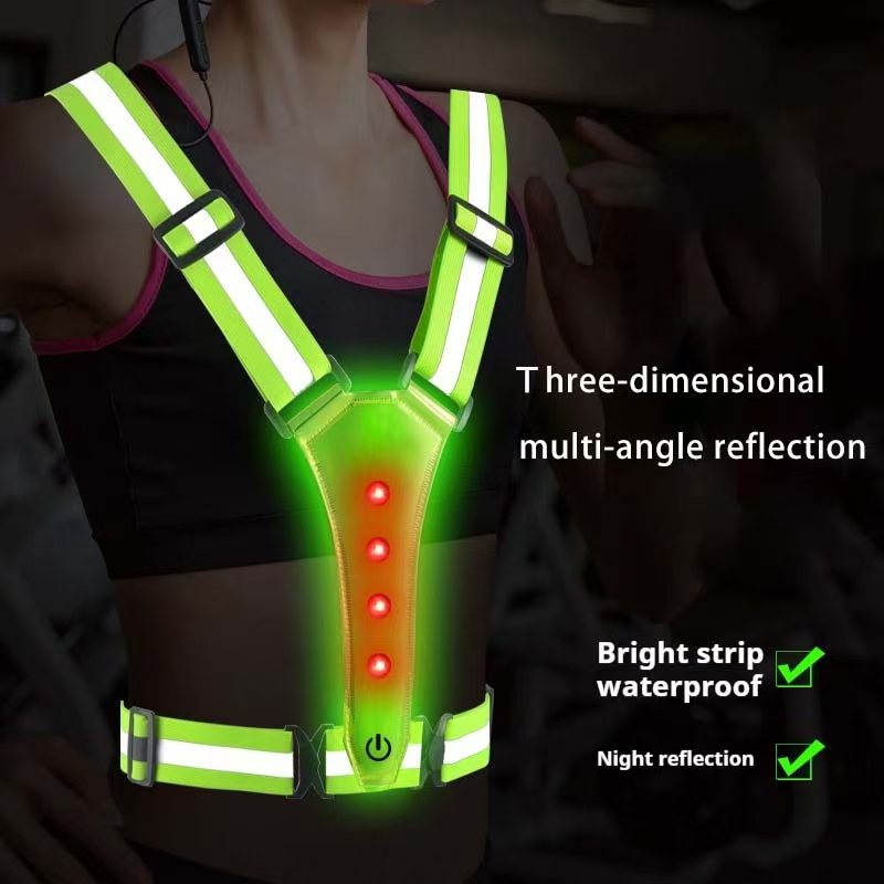 LED 러닝 조끼 반사 발광 스트랩 고가시성 야간 러닝 - Reflective Cycling Vest 리뷰 및 가격