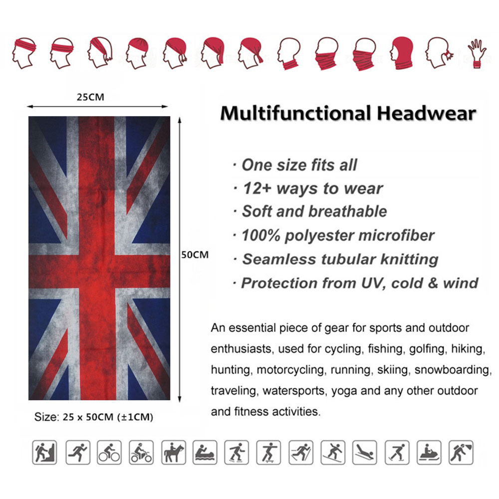 남녀공용 국기 반다나, 다기능 모자, 방진 사이클링 스 - Womens Cycling Gear Uk 리뷰 및 가격