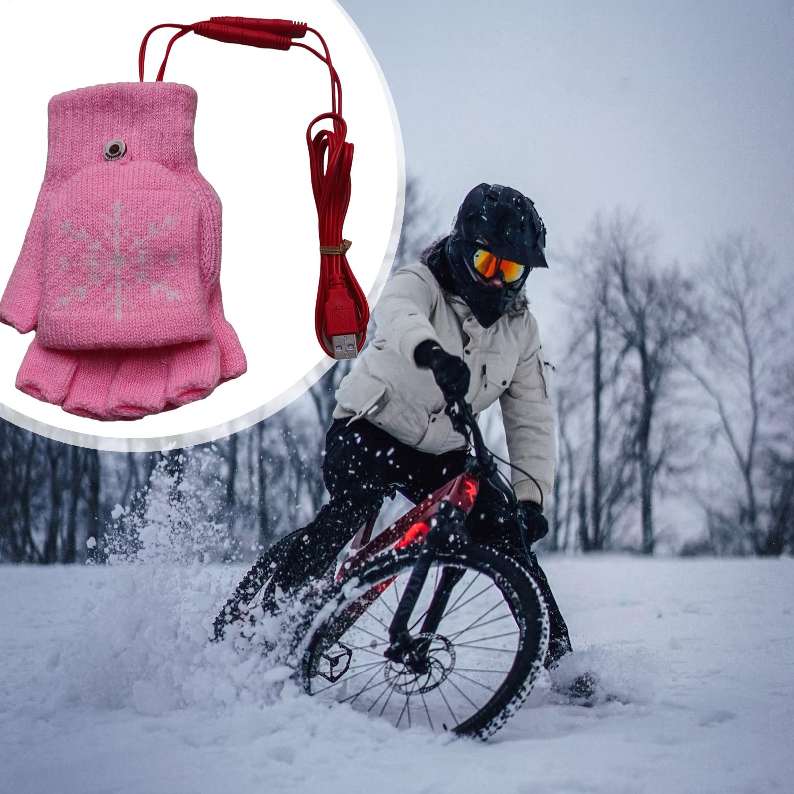 USB 발열 장갑 손가락 없는 겨울용 장갑 여성 남성  - Cycling Gear Weather 리뷰 및 가격