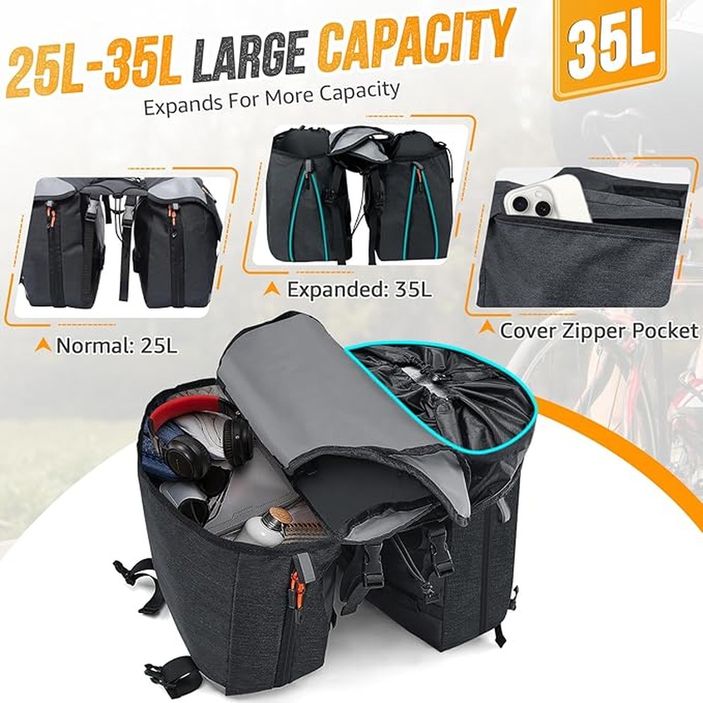 자전거용 식료품 사이드백, 대용량으로 모든 사이클링 장 - Cycling Gear Needed 리뷰 및 가격
