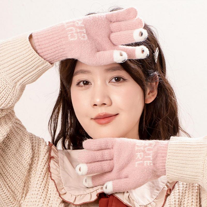 여성용 따뜻한 장갑 터치 스크린 손가락이있는 탄성 장갑 - Cycling Gear Weather 리뷰 및 가격